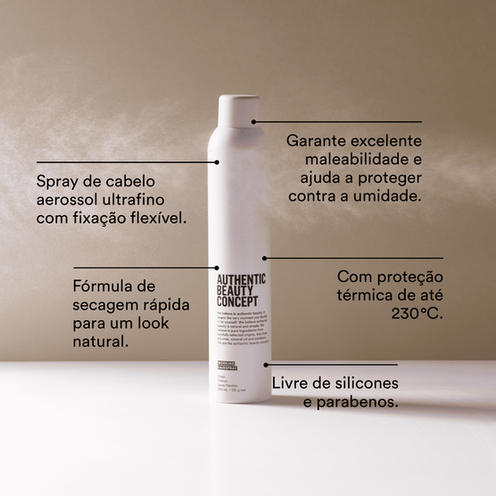 Spray de Fixação Leve Authentic Beauty Concept